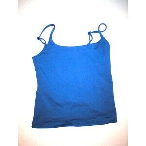 Womens Becca Sport Yoga Top Bra Blue Small Adjustable Straps Pilates Walking New